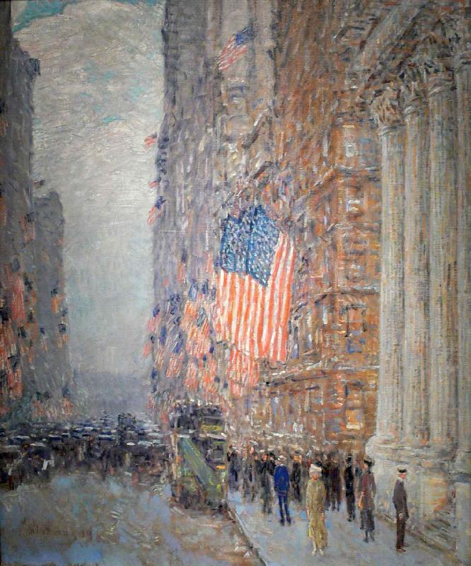Childe Hassam Flags on the Waldorf